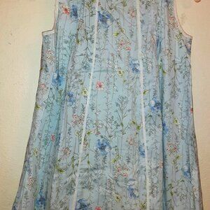 Vintage Girls size 8 10 Dadati Spain boutique blue floral print cotton dress